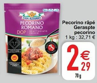 Cora Pecorino râpé geraspte pecorino aanbieding