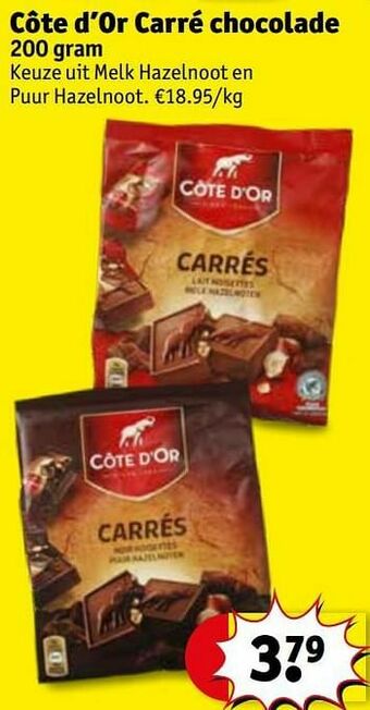 Kruidvat Côte d’or carré chocolade aanbieding