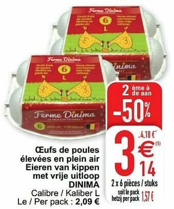 Cora Oeufs de poules élevées en plein air eieren van kippen met vrije uitloop dinima aanbieding