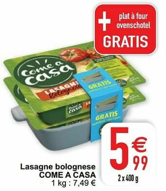 Cora Lasagne bolognese come a casa aanbieding