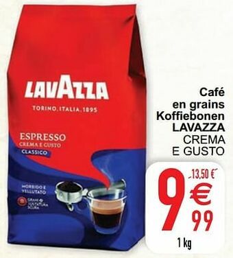 Cora Café en grains koffiebonen lavazza crema e gusto aanbieding