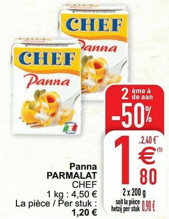 Cora Panna parmalat chef aanbieding