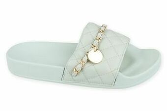 Berca Shoes Mode-Mania Badslipper Dames Slide - Lichtblauw aanbieding