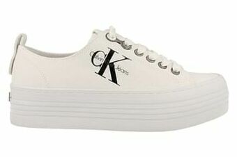 Berca Shoes Calvin Klein Sneaker Laag Zolah Canvas Dames Flatform - Wit aanbieding
