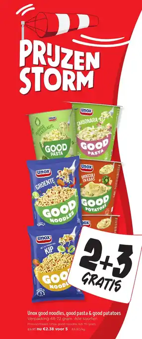 Unox good noodles, good pasta & good patatoes