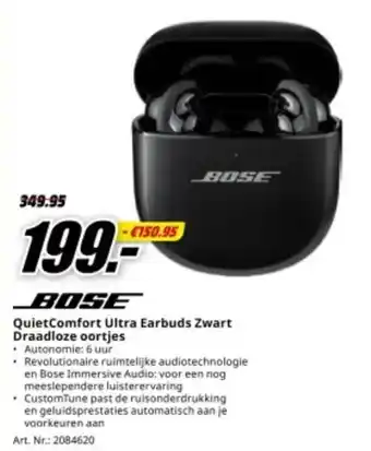 Bose QuietComfort Ultra Earbuds Zwart Draadloze oortjes