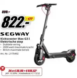 MediaMarkt Segway Kickscooter Max G3I Elektrische step aanbieding