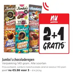 Jumbo Jumbo's chocoladerepen aanbieding