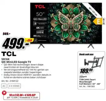TCL 50C6K QD-MiniLED Google TV