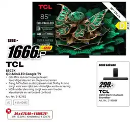 MediaMarkt TCL 85C7K QD-MiniLED Google TV aanbieding