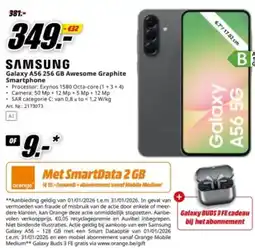 MediaMarkt Samsung Galaxy A56 256 GB Awesome Graphite Smartphone aanbieding