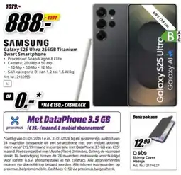 MediaMarkt Samsung Galaxy S25 Ultra 256GB Titanium Zwart Smartphone aanbieding