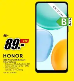 MediaMarkt Honor X5c Plus 128 GB Zwart Smartphone aanbieding