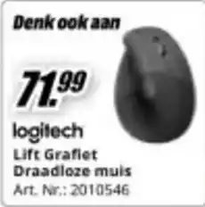 MediaMarkt logitech Lift Grafiet Draadloze muis aanbieding
