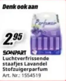 MediaMarkt Scanpart Luchtverfrissende staafjes Lavandel Stofzuigerparfum aanbieding
