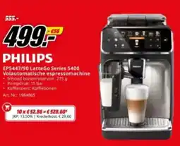MediaMarkt Philips EP5447/90 LatteGo Series 5400 Volautomatische espressomachine aanbieding