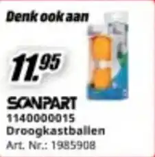 MediaMarkt SCANPART 1140000015 Droogkastballen aanbieding