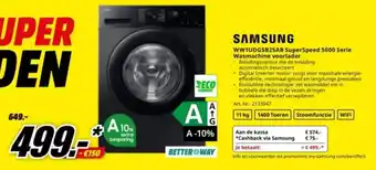 Samsung WW1UDG5B25AB SuperSpeed 5000 Serie Wasmachine voorlader