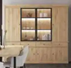 Budget Meubelen 4 deurs bib/ 2 glasdeuren aanbieding