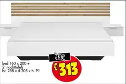 Budget Meubelen Bed + 2 nachttafels aanbieding