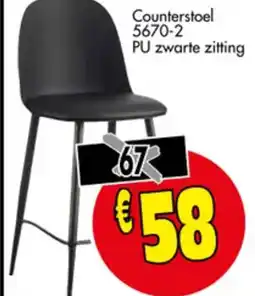 Budget Meubelen Counterstoel 5670-2 PU zwarte zitting aanbieding