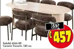 Budget Meubelen Eettafel 4566-88 Ceramic Travertin aanbieding