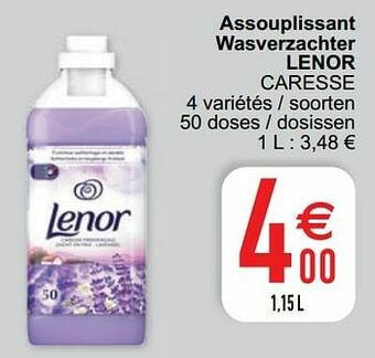 Cora Assouplissant wasverzachter lenor caresse aanbieding