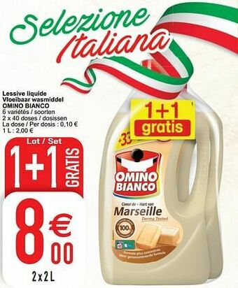Cora Lessive liquide vloeibaar wasmiddel omino bianco aanbieding