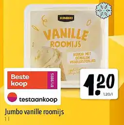 Jumbo Jumbo vanille roomijs 1 l aanbieding