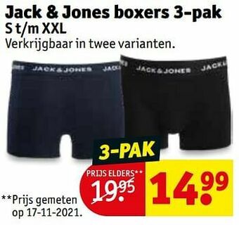 Kruidvat Jack + jones boxers aanbieding