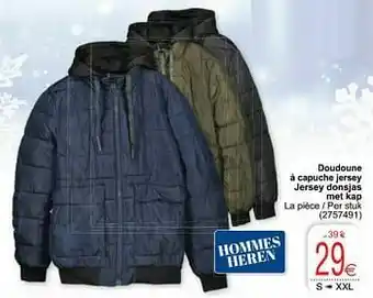 Cora Doudoune à capuche jersey jersey donsjas met kap aanbieding