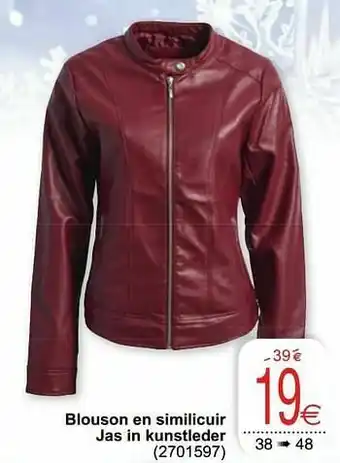 Cora Blouson en similicuir jas in kunstleder aanbieding