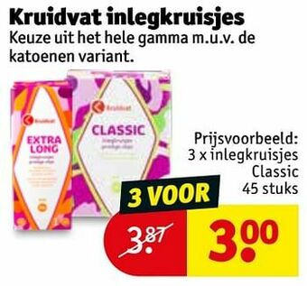 Kruidvat Inlegkruisjes classic aanbieding