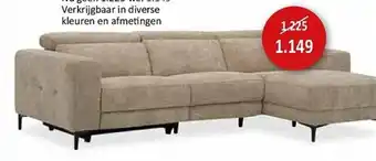 CINE Hoeksalon Stof taupe