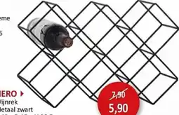 Weba NERO Wijnrek Metaal zwart aanbieding
