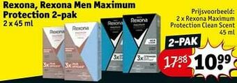 Kruidvat Rexona maximum protection clean scent aanbieding