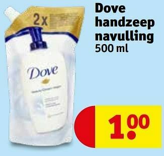 Kruidvat Dove handzeep navulling aanbieding
