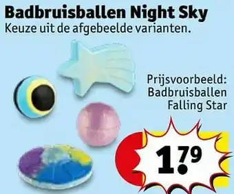 Kruidvat Badbruisballen falling star aanbieding
