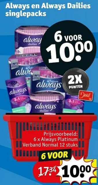 Kruidvat Always platinum verband normal aanbieding
