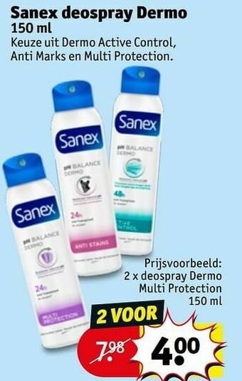 Kruidvat Deospray dermo multi protection aanbieding