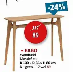 Weba Bilbo Wandtafel aanbieding