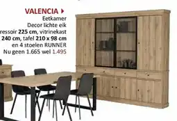 Weba Valencia Eetkamer Decor lichte eik aanbieding