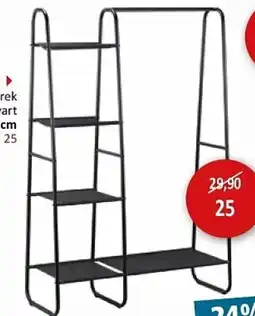 Weba PITT Kledingrek Metaal zwart aanbieding