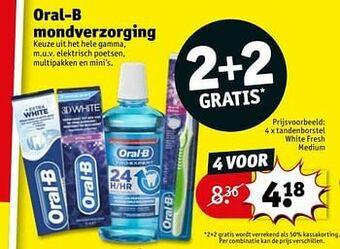 Kruidvat Tandenborstel white fresh medium aanbieding