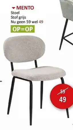 Weba Mento Stoel Stof grijs aanbieding