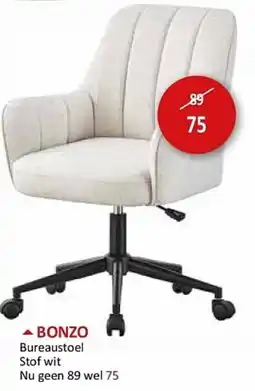 Weba Bonzo Bureaustoel Stof wit aanbieding