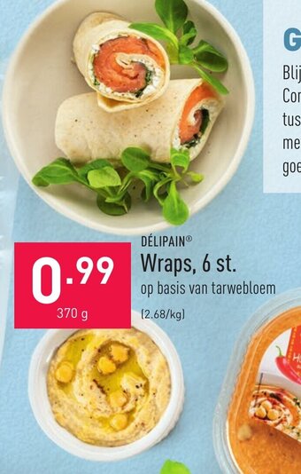ALDI Delipain Wraps 6 st. aanbieding
