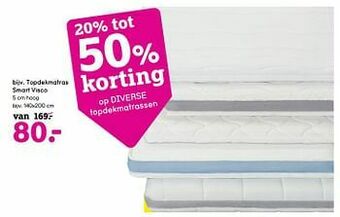 Leen Bakker Topdekmatras smart visco aanbieding