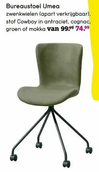 Leen Bakker Bureaustoel umea aanbieding