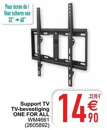 Cora Support tv tv-bevestiging one for all wm4661 aanbieding